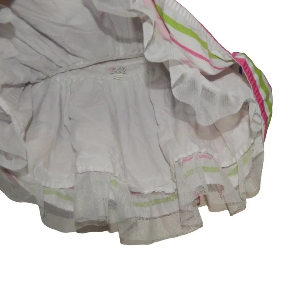 Children’s Place girls 6x-7 multicolor stripe tutu skirt adjustable waist